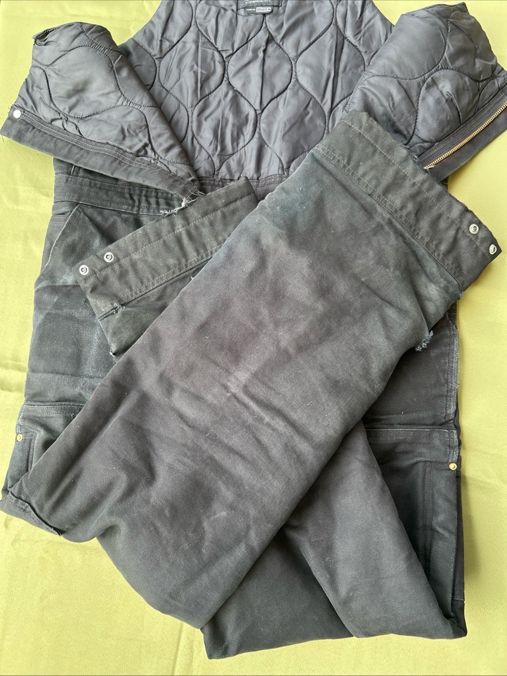 Carhartt Black Workwear Duck Bib Overalls with Zip Pockets - Picture 8 of 9